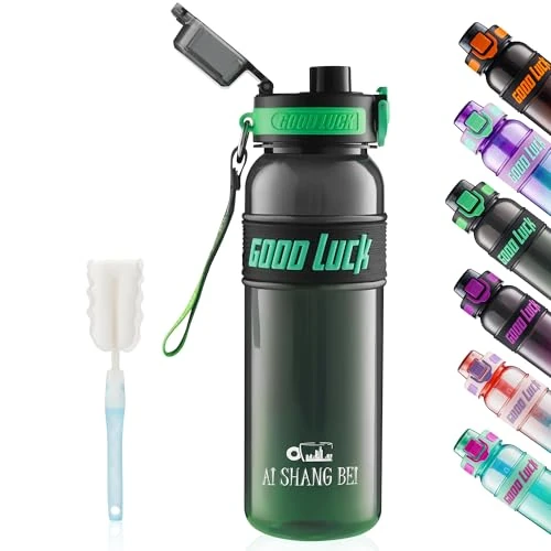 Tijdelijke aanbieding: YC Kitchen Motiverende sportdrinkfles van 1 liter, drinkfles van 1 liter, sportfles met rietje en draagriem van 10.06 EUR naar 10.06 EUR (korting 0%)