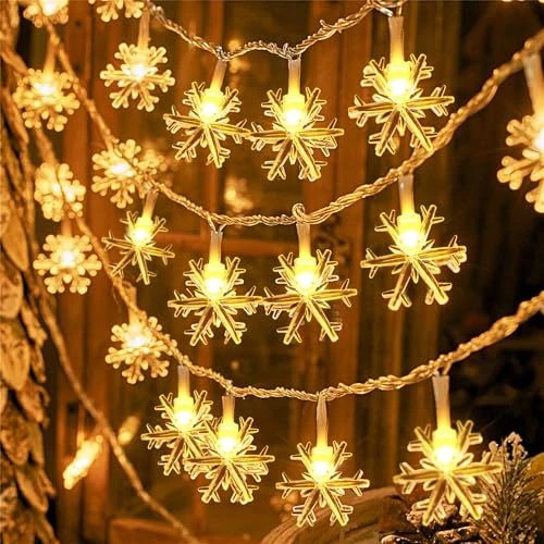 LIHAO Luces LED decorativas con batería, 40 unidades, 6 m, luces LED para Navidad, bodas, fiestas de cumpleaños