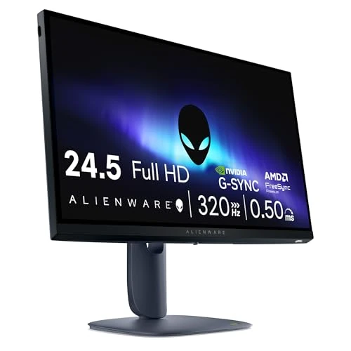 Limited-time offer: Alienware 25 Gaming Monitor - AW2525HM, Full HD (1920x1080), 320Hz, Fast IPS, 0.5ms, NVIDIA G-SYNC Compatible, AMD FreeSync Premium, DisplayPort, 2 HDMI, 3 USB, 3 Year Warranty from 199.00 £ to 175.10 £ (save 12%)