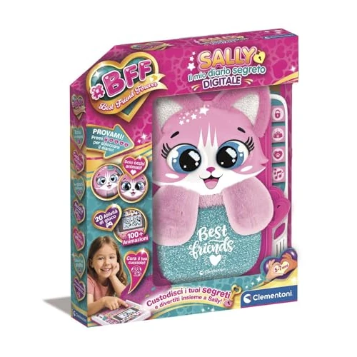 Offerta a tempo: Clementoni - BFF Sally Il Mio Diario Segreto Digitale LCD, Gioco Interattivo, Animazioni e 20 Attività di Gioco, Diario Elettronico Bambine 5-7 Anni con Occhi Animati, Penna Inclusa, 16491 - 36% da 49.90 € a 31.99 €