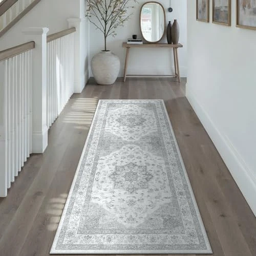 Oferta limitowana: PureCozy Vintage Dywaniki Korytarz Długie Dywany 60 x 180 cm Szary Antypoślizgowy Zmywalne Dywanowa Kuchni Sypialni Pralni Krótkim WłOsiem Rug z 92.45 zł na 89.02 zł (oszczędź 4%)