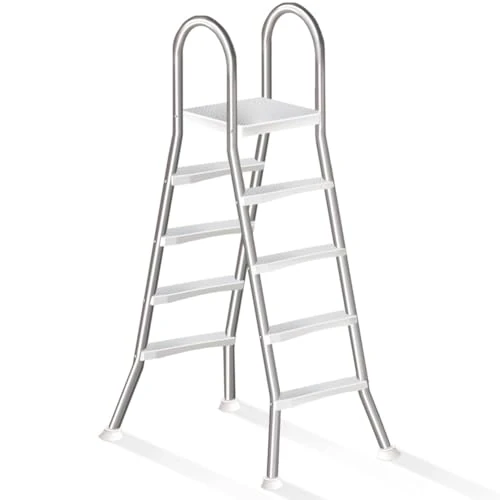 Zeitlich begrenztes Angebot: Errzom 4 Stufige Poolleiter Edelstahl, Pooltreppe für Aufstellpool, Poolleiter 132 cm Poolhöhe, Pool Treppe, Poolstufen für Aufstellpools, Schwimmbadleiter Poolleitern 250 kg Tragkraft,135cm von 339.00 € auf 329.00 € (3% Rabat