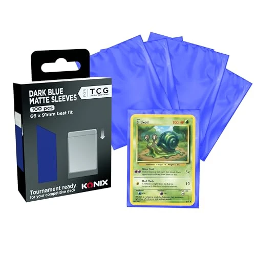 Oferta limitada: Konix fundas protectoras Dark Blue Matte Sleeves 66 x 91 mm – competición – 100 unidades – compatibles con Magic: The Gathering, Pokémon – plástico – azul oscuro de 6.99 EUR a 6.99 EUR (ahorro 0%)