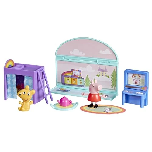 Tijdelijke aanbieding: Peppa Pig Peppa's slaapkamer, set met 1 figuur en 7 accessoires, werkt met de speelset Peppa's Grote familiehuis, kleuterspeelgoed voor meisjes en jongens van 3+ van 14.99 € naar 14.99 € (0.00% korting)