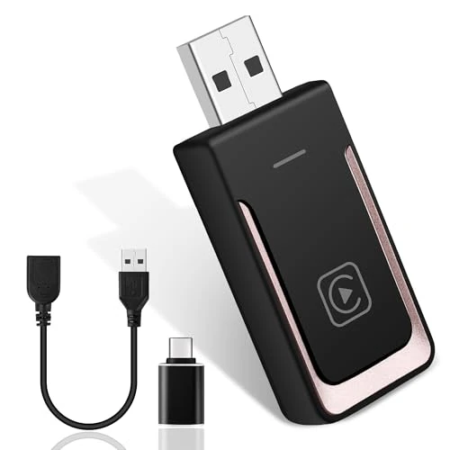 Draadloze carplay adapter, Mini Car playy draadloze adapter, Plug and play, compatibel met voitures fonctionnant sous iOS 10+ en Carplayy