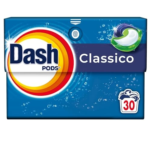Offerta a tempo: Dash Pods Detersivo In Capsule, 30 Lavaggi, Classico, Rimuove Le Macchie, Igienizza, Brillantezza Per I Capi - 29% da 13.99 € a 9.99 €