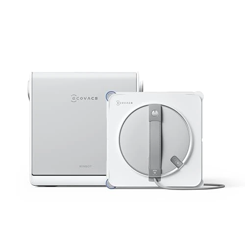ECOVACS WINBOT W2S Omni Fensterputzroboter mit Multifunktionsstation, intelligenter Bis-an-den-Rand-Reinigung mit TruEdge™, Aufladen während des Betriebs, DREI Wasserdüsen, 12-stufigem Schutz