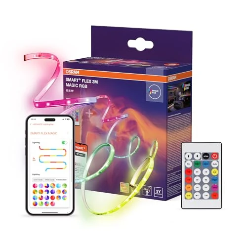 Offerta a tempo: OSRAM Striscia LED SMART+ WiFi FLEX 3M, bianca, 15W 350lm - 62% da 49.95 € a 18.95 €