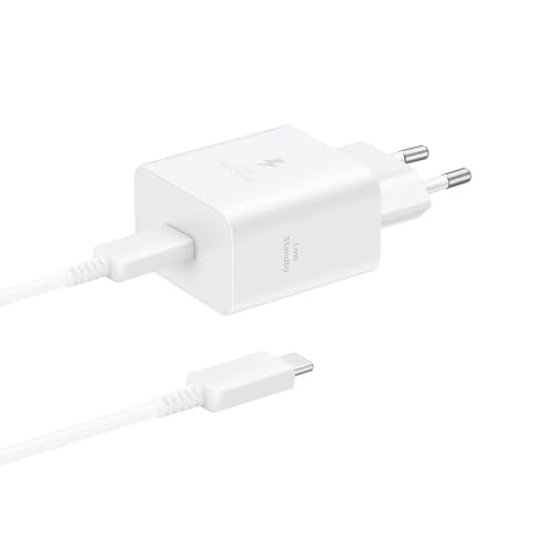 Offerta a tempo: Samsung Caricabatteria Super Fast Charging 45W (con cavo) USB-C to USB-C, caricabatterie originale EP-T4511XW 45W, Bianco - 53% da 54.90 € a 25.95 €