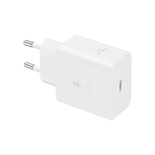Samsung Caricabatteria Super Fast Charging 45W (senza cavo) USB-C to USB-C, caricabatterie originale EP-T4511NW 45W, Bianco