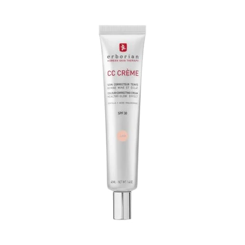Erborian - CC Crème alla Centella Asiatica - Crema Viso Illuminante ad Alta Definizione e Trucco - Protezione Solare SPF 30 - Cosmetica Coreana - Clair 40ml