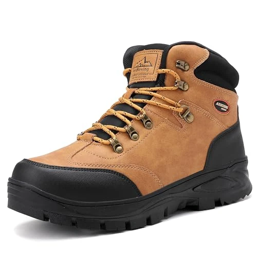 Offerta a tempo: AX BOXING Scarpe Uomo Invernali Stivali Caldo Scarponcini Trekking Antiscivolo Scarpe de Neve Comode Stivaletti Outdoor 41-46 EU(Marrone_B,43 EU) - 40% da 48.99 € a 29.26 €