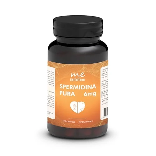 Spermidina Pura Alto Dosaggio | 6mg per dose | 120 capsule | Supporto Cellulare Anti-Age con Benefici per Cuore, Cervello e Longevità Made in Italy | Me Myeasy