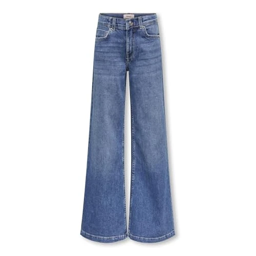 Offre limitée : ONLY KOGCALIFORNIA Jean évasé Taille Moyenne pour Fille, Denim Bleu foncé Moyen, 134 de 21.04 € à 19.99 € (5% de remise)