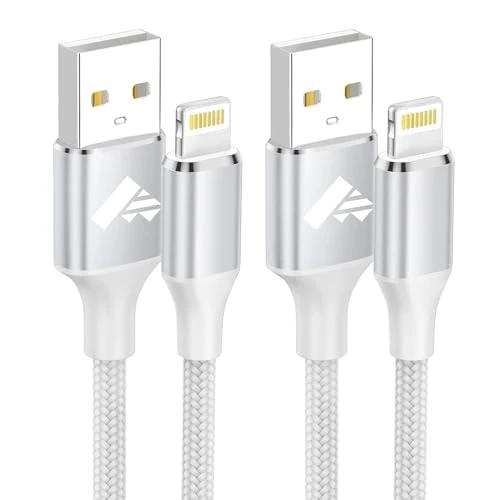 Offre limitée : Câble iPhone, 2 m+1 m/ 2 pièces recharge fil chargeur iPhone charge rapide certifié MFi long câble Lightning USB chargeur câble câble pour iPhone 11 12 13 14 Pro Max Plus Mini XS XR X 8 7 6 SE iPad de 9.99 EUR à 8.99 EUR (remise 10%)
