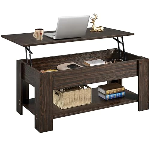 Oferta limitada: Yaheetech Mesa Centro Elevable con Estante Mesa Café con Revistero de 99.99 € a 99.99 € (ahorro 0.00%)