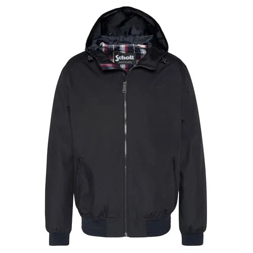 Offerta a tempo: Schott NYC Cabin-Navy-l Giacca, Blu, L Uomo - 25% da 83.16 € a 62.37 €