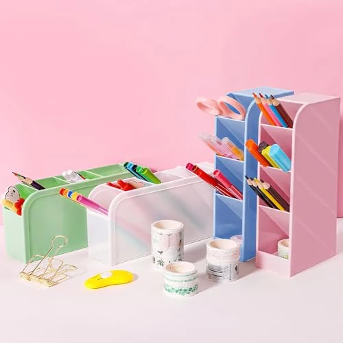 VGECEE 4 organizery na długopisy, organizery na biurko, pojemnik na długopisy, pudełko do przechowywania, pojemnik na pędzle, toaletka, organizer do domu, biura, szkoły