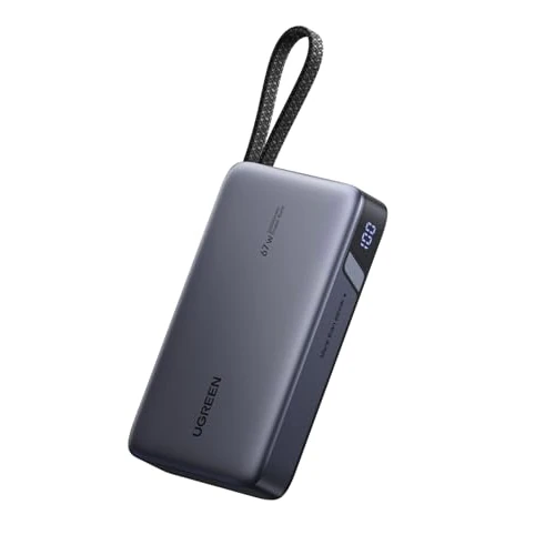 Offerta a tempo: UGREEN Nexode Power Bank 20000mAh da 67W con Cavo USB C Integrato Ricarica Rapida Portatile con Schermo LED Compatibile con iPhone 17 16 15 14 Air Plus Pro Max Galaxy S25 S24 xiaomi - 35% da 55.99 € a 36.38 €