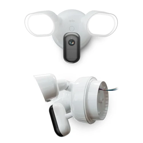 Limited-time offer: Arlo Floodlight Security Camera Outdoor, Wired, Quality 2K HDR, 160° Wide Angle, Weatherproof, Colour Night Vision, Smart Siren, Up to 2000 Lumen, 2-Way Talk, Trial of Arlo Secure Included, 2 Cameras from 249.99 £ to 178.25 £ (save 29%