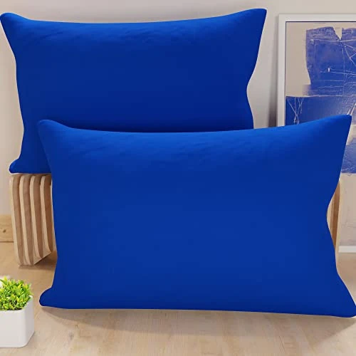 Zeitlich begrenztes Angebot: PETTI Artigiani Italiani – 2er-Set Kissenbezüge 145x40 cm aus Mikrofaser, Zierkissenbezüge für Schlafzimmer & Sofa, Uni Elektrisches Blau, 100 % Made in Italy von 16.81 € auf 16.81 € (0.00% Rabatt)