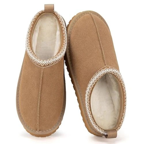 Oferta limitada: Mishansha Zapatillas Casa Mujer Invierno Pantuflas de Peluche Cálido Antideslizantes Suaves Comodas Interior Exterior Caqui EU 38 de 47.99 EUR a 29.99 EUR (ahorro 38%)