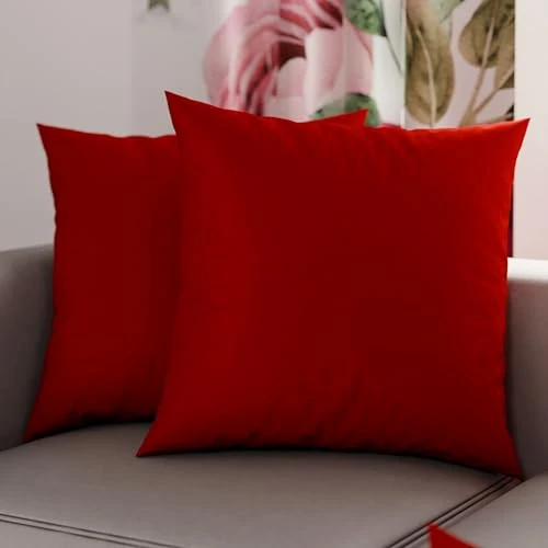 Offerta a tempo: PETTI Artigiani Italiani - Coppia di Federe Cuscino 80x80 cm in Microfibra, Cuscini Arredo Camera da Letto, Divano, Set 2 Fodere Copricuscino, Federa Tinta Unita Bordeaux, 100% Made in Italy - 14% da 19.90 € a 17.11 €