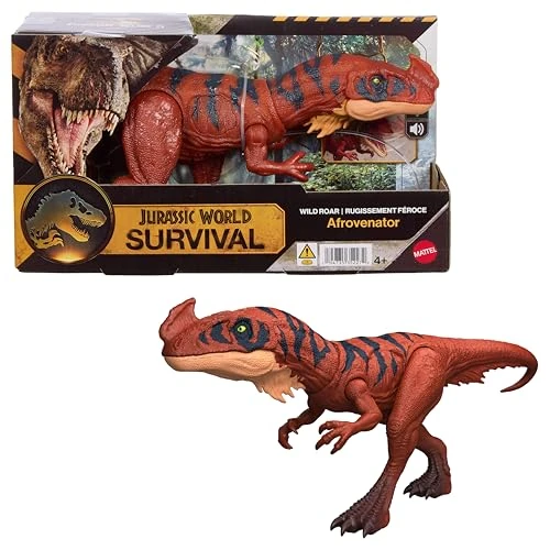 Mattel Jurassic World Figurine de Dinosaure Rugissement Féroce avec Mouvement de mâchoire, Attaque multidirectionnelle et Effets sonores (Les espèces Peuvent Varier), JKL76
