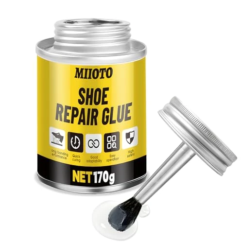 Miioto Klej do butów, profesjonalny klej do butów, klej do butów, odpowiedni do skóry, gumy, plastiku, PVC, wodoodporny, 170 g