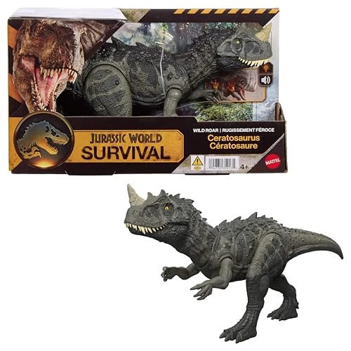 Offerta a tempo: Mattel Jurassic World Ceratosaurus Action figure Ruggito selvaggio - 21% da 24.99 € a 19.85 €