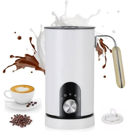Tijdelijke aanbieding: LiveGo Elektrische melkopschuimer 5-in-1 - Automatische melkopschuimers, 350 ml, grote capaciteit, gespleten melkopschuimer, stille werking, melkverwarming en warmer warme en koude melkschuimer (wit) van 45.86 EUR naar 45.86 EUR (korting 0%)