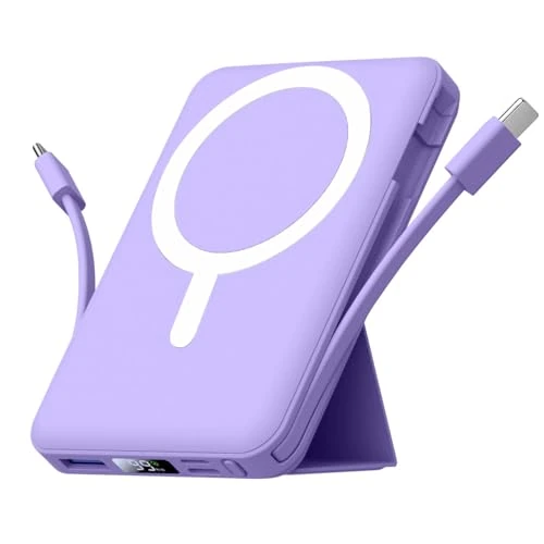 Zeitlich begrenztes Angebot: Azmuth Power Bank, für Magsafe Powerbank iPhone 10000mAh, Magnetische Power Bank Wireless Schnellladen mit LED Display Tragbares Ladegerät Akkuspack für iPhone 17/16/15/14/13/12/Pro/Pro Max von 39.99 € auf 27.54 € (31% Rabatt)