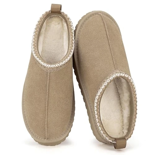 Oferta limitada: Mishansha Zapatillas Casa Mujer Invierno Pantuflas de Peluche Cálido Antideslizantes Suaves Comodas Interior Exterior Marrón Claro EU 39 de 47.99 EUR a 29.99 EUR (ahorro 38%)