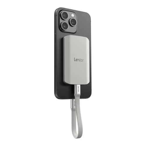 Oferta limitada: Lexar ES5 SSD Portátil 1TB, USB 3.2 Gen2x2 hasta 2000 MB/s de Lectura/Escritura, Protección IP65,SSD Magsafe para Teléfono,Admite Fotografía Apple ProRes 4K (iPhone 15/16) y Galaxy S25 8K de 169.99 € a 151.99 € (ahorro 11%)