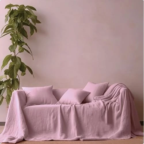 Offerta a tempo: L'Emporio Casa Telo Copridivano Copriletto Tela Grossa Robusta Cotone in Panama 160X260-260x280-360x280 Misure Maxi Lenzuolo Copritutto Cotone Granfoulard Made Italy (Rosa, 260x280) - 47% da 35.98 € a 19.16 €