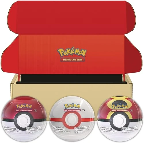 Offerta a tempo: Pokémon: set di scatole da collezione Poké Ball del GCC Poké, Premier e Bis Ball (nove buste di espansione e sei fogli di adesivi) - Esclusiva Amazon - 20% da 53.99 € a 42.99 €