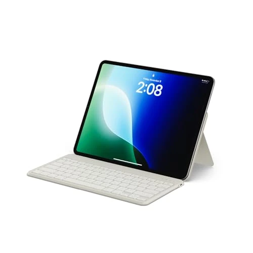 Oferta limitada: SATECHI OntheGo™ Teclado Inalámbrico Bluetooth con Soporte Ajustable para iPad, Tablet y Portátil, hasta 3 Dispositivos, Carga USB-C, Ergonómico y Compacto, QWERTY US – Beige de 89.99 EUR a 71.99 EUR (ahorro 20%)