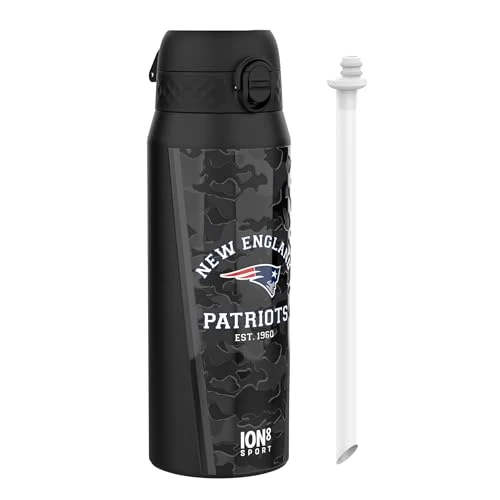 Oferta ograniczona: NFL New England Patriots Termiczna Butelka Sportowa Ze Zdejmowaną Słomką, 750ml/24oz, Szczelna, Izolowana Próżniowo, Łatwa Do Otwarcia, Bezpieczne Zamknięcie, Można Myć W Zmywarce, Składana Pokrywka z 76.59 PLN na 76.59 PLN (zniżka 0%)