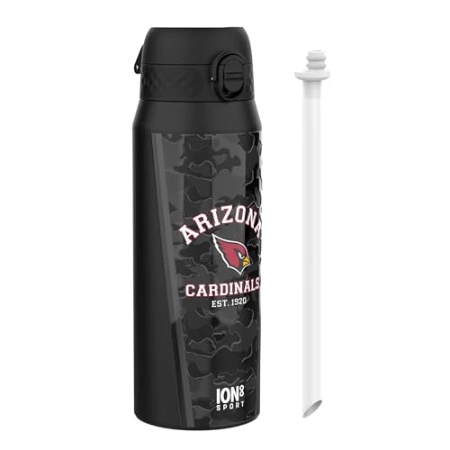 Offerta a tempo: Ion8 NFL Arizona Cardinals Borraccia Termica con Cannuccia Rimovibile, 750ml/24oz, a Prova di Perdite, Facile da Aprire, Serratura Sicura, Lavabile in Lavastoviglie, Maniglia per il Trasporto - 29% da 29.99 € a 21.31 €