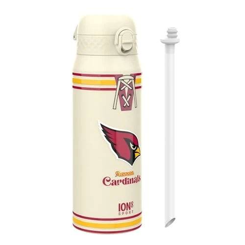 Oferta limitada: ion8 NFL Arizona Cardinals Botella Térmica Con Pajita Extraíble, 750ml/24oz, Aislada, A Prueba De Fugas, Fácil De Abrir, Cierre Seguro, Apta Para Lavavajillas, Tapa Abatible, Ideal Para Deportes de 29.99 EUR a 29.99 EUR (ahorro 0%)