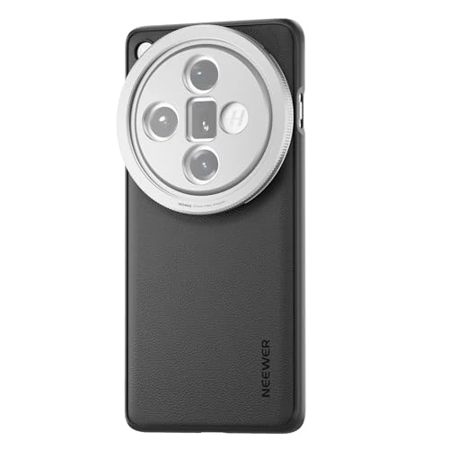 Offre limitée : NEEWER Coque Protection pour téléphone Compatible avec Oppo Find X7 Ultra, Coque Robuste en Similicuir TPU + PC avec Montures d'objectif 17mm&Adaptateur Filtre 67mm, PA116 Noir + Argent de 29.99 € à 29.99 € (0.00% de remise)