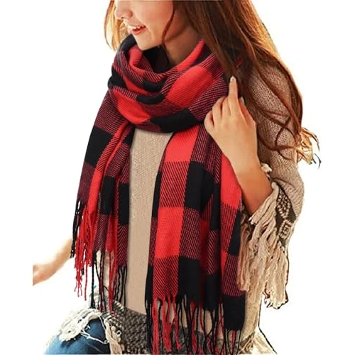Oferta limitada: Yuson Girl Mujeres caliente Mantas Cozy Pashmina bufanda larga tartán enrejado mantón(2-K) de 14.99 EUR a 6.99 EUR (ahorro 53%)