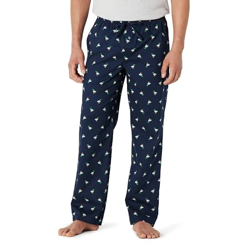 Oferta limitada: Amazon Essentials Pantalones de Pijama de Popelina de Algodón de Corte Recto con Cintura Elástica con Cordón Hombre, Azul Marino Patas, XL de 13.03 € a 13.03 € (ahorro 0.00%)