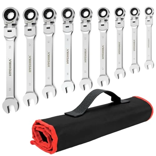 Offerta a tempo: HYCHIKA Chiavi a Cricchetto 9Pcs con Custodia Portatile - 10% da 39.32 € a 35.48 €