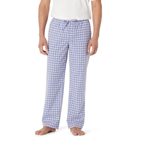Offerta a tempo: Amazon Essentials Pantaloni Pigiama da Uomo in Popeline di Cotone, Linea Dritta, con Coulisse ed Elastico in Vita, Blu Fiordaliso Check, L - 0.00% da 15.39 € a 15.39 €
