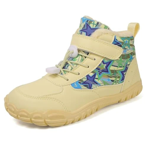Oferta limitada: ZEPYFXIT Botas de Nieve Zapatillas Niño Niña Barefoot Invierno Deportivas Calzado Respetuoso Running Zapatos Deporte Antideslizante (Amarillo, 29 EU) de 36.99 EUR a 19.99 EUR (ahorro 46%)