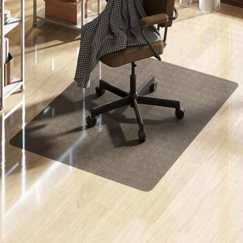 Offerta a tempo: HOMCOM Tappetino Salvapavimento 120x90 cm Nero, Tappeto per Sedia da Ufficio in Plastica - 15.4% da 38.95 € a 32.95 €