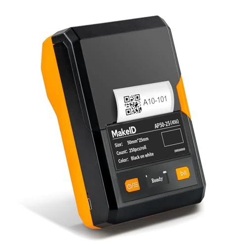 Makeid EP53 Industrial Labeling Machine, Desktop Label Printer with 2" Print Head, Mobile App and Editor Compatible for PC, 2600mAh Lithium-Ion Battery