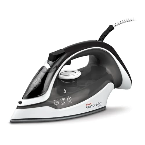 Polti Vaporella Quick Q080, stoomstrijkijzer met keramische coating, max. vermogen 2600 W, stoomstoot 180 g, tank 300 ml, wit en zwart