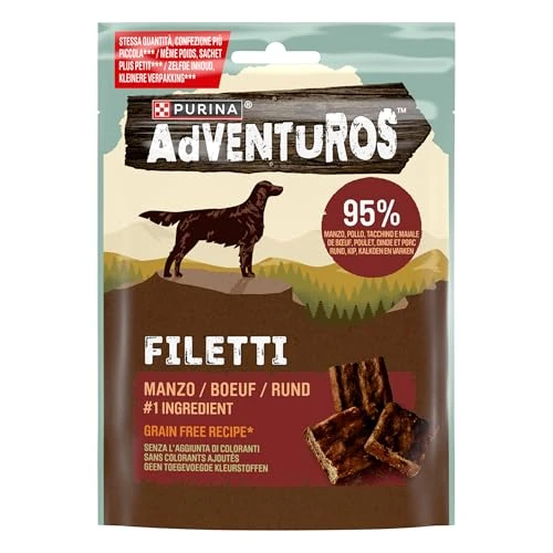 Offerta a tempo: Adventuros High Meat 70g Filetti nº1 ingrediente Manzo, 8 Confezioni da 70g - 48% da 26.64 € a 13.92 €